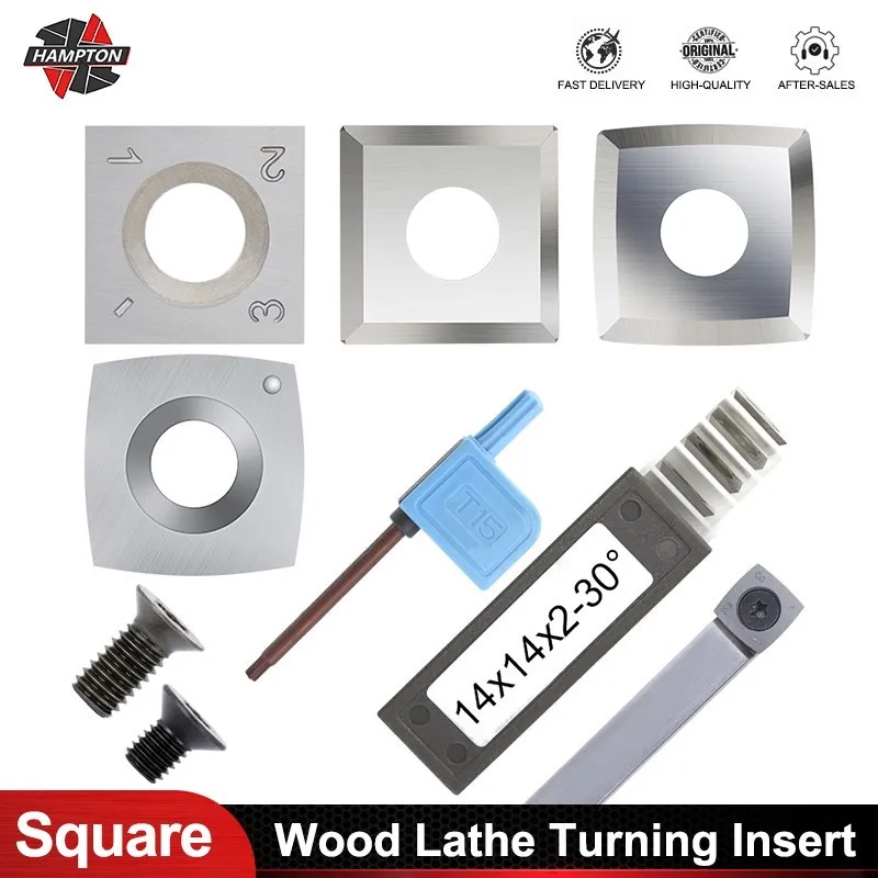 Wood Lathe Turning Tool Square Carbide Insert Cutter 10.5mm 11mm 12mm 14mm for Spiral/Helical Planer Cutter Head