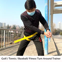 Golf Tennis Trainer 150cm Spiral Band Anti-break Tension Rope Gym Waist Abdominal Muscles Training Resistance Bands Set Fitness