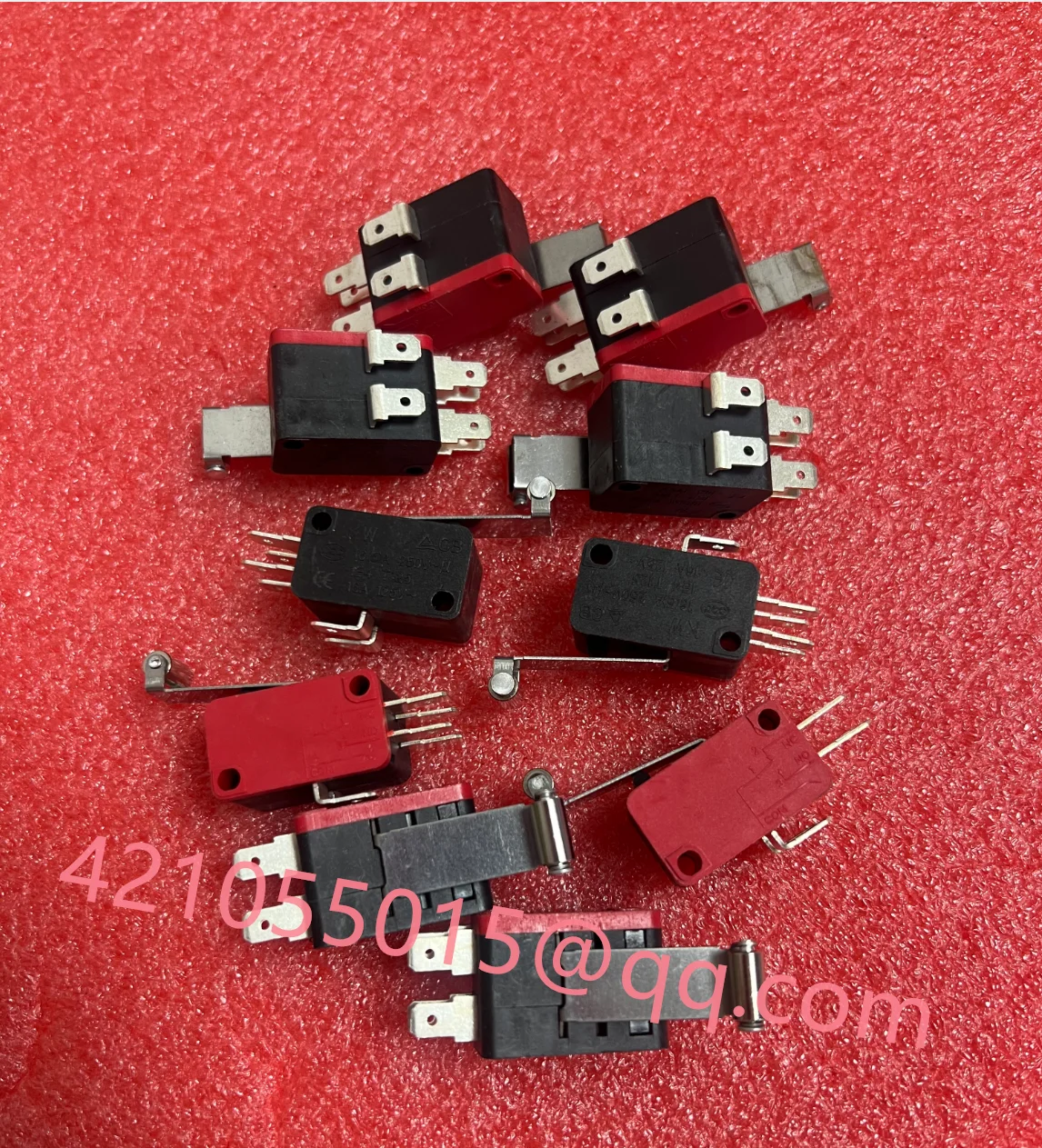10 Piece, Integrated circuit. Double Gang Microswitch V-156-2C25 Silver Contact 16A 250V Pin 4.8MM Long Handle with Copper Wheel