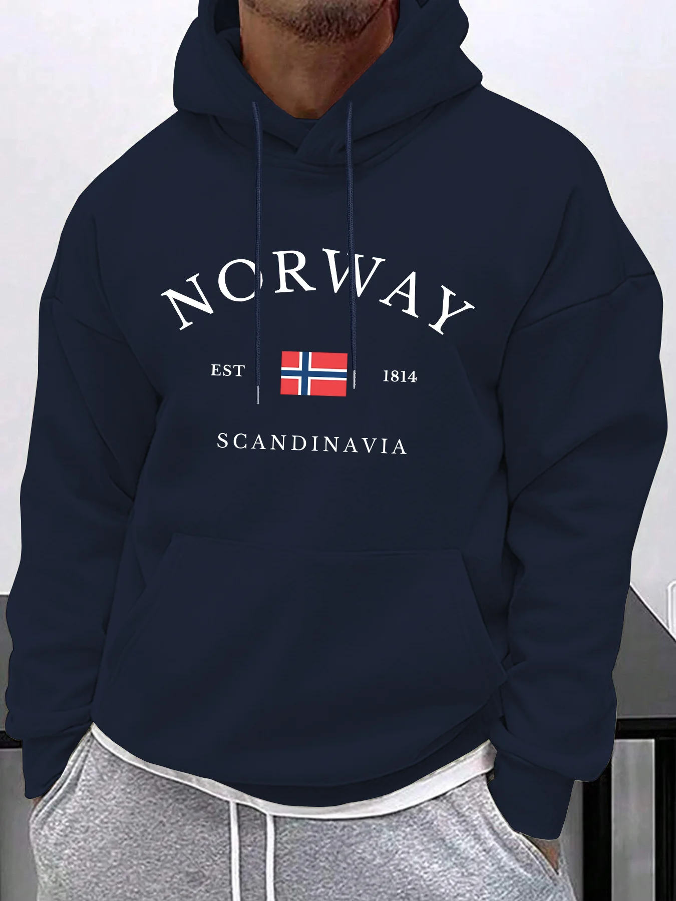 جديد NORWAY طباعة الرجال الشتاء هوديي 100% القطن امرأة موضة بلوزة من الصوف ملابس الخريف غير رسمية y2k المتضخم هوديي معطف