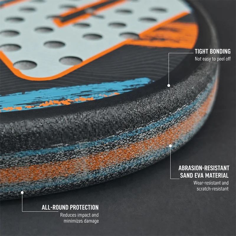 Padel Edge Protector Tape With Small Friction Granules Anti-scratch Self-Adhesive Invisible Sticker Preserve Original Racket view 2