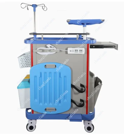 New   Hospital Clinic Emergency Medicine Emergency Trolley with Drawers Trolley Tray ABS Treat Nursing Medical Cart