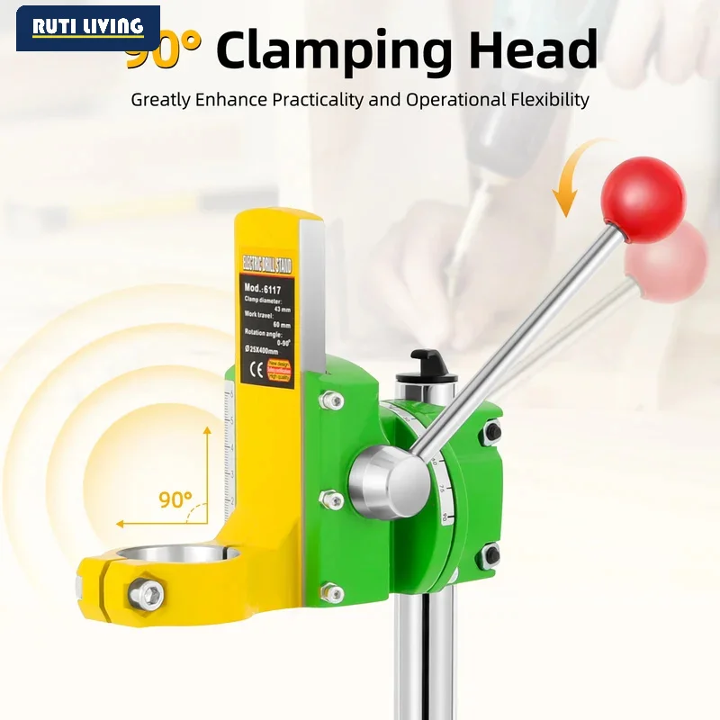 490mm 90 ° Rotating Worktable Fixture Drilling Bracket Electric Bench Drill Stand Maintenance Clamping Tool