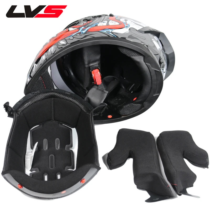 certification Motorcycle Helmet  Racing Helmets Double Visor  Full Face four seasons LVS DOT electric dual-lens