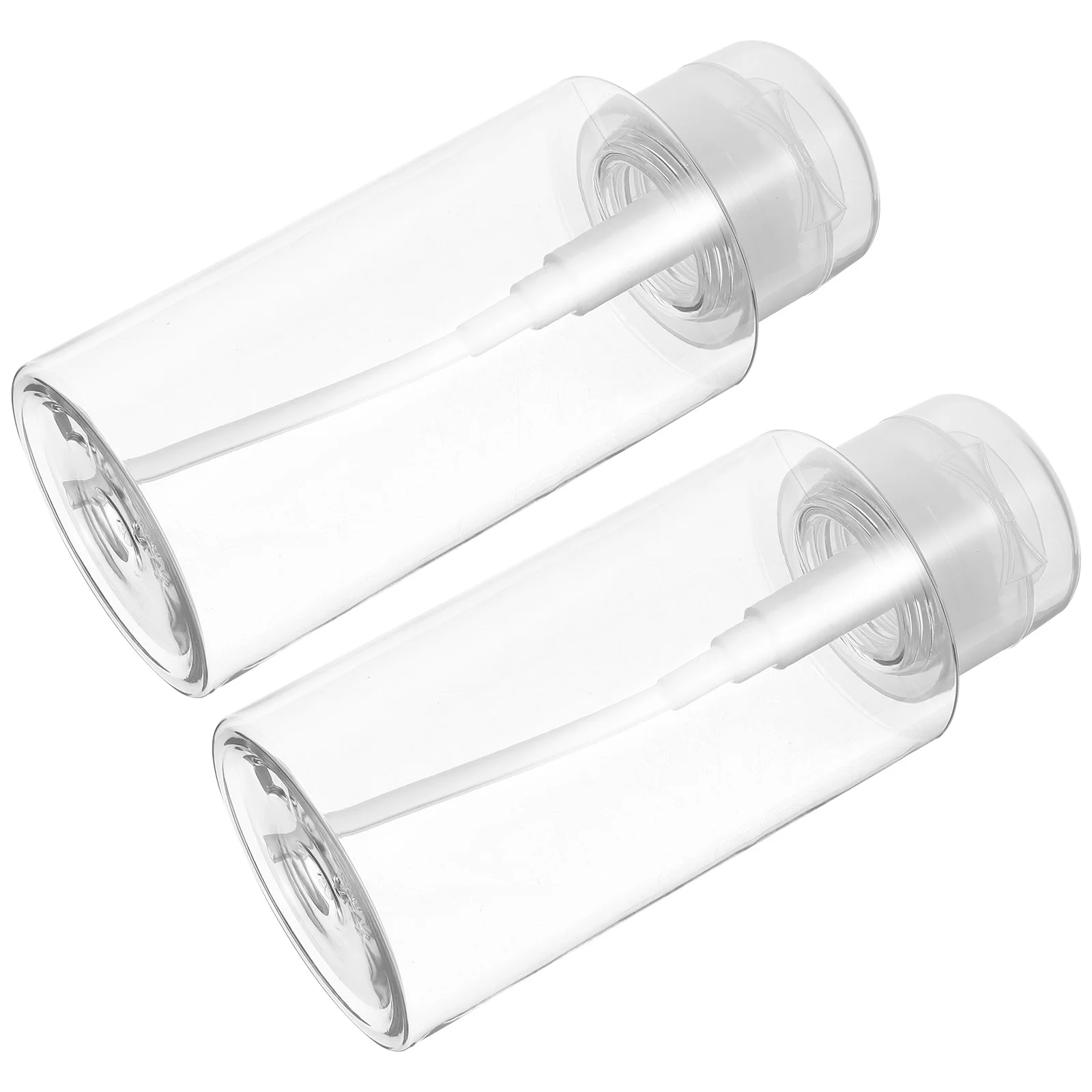 

2pcs 300Ml Press Pump Bottle For Makeup Remover Nail Polish Remover Liquid Dispenser Travel Container Empty Hand Pump