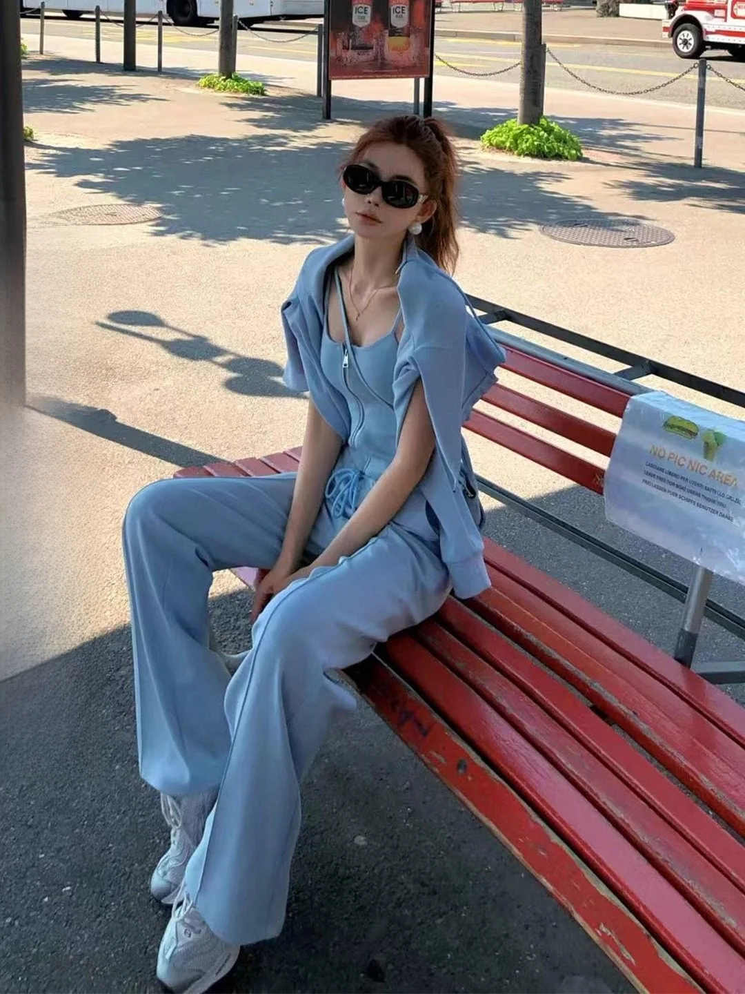 

LILILIWJ комбинезон с высокой талией и широкими штанинами, женские свободные утягивающие крутые осенне-зимние уличные хлопковые прямые брюки-трубы