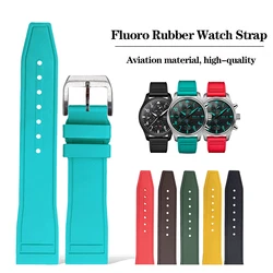 20mm 21mm 22mm Fluoro Rubber Watch Strap For IWC Quick Release Pilot AMG Petronas F1 Team Waterproof Sport Bracelet Watchband