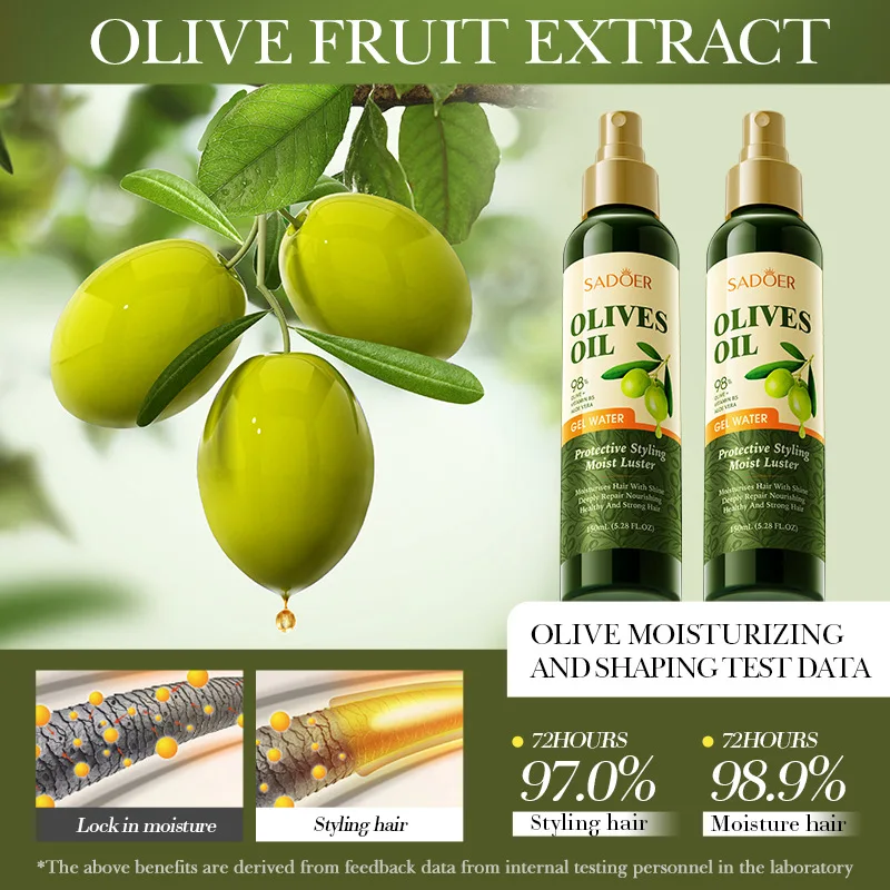

SADOER Гель для объема волос с оливковым маслом — стойкая фиксация, не хрустящая, питает и защищает — легкие пушистые стили для A