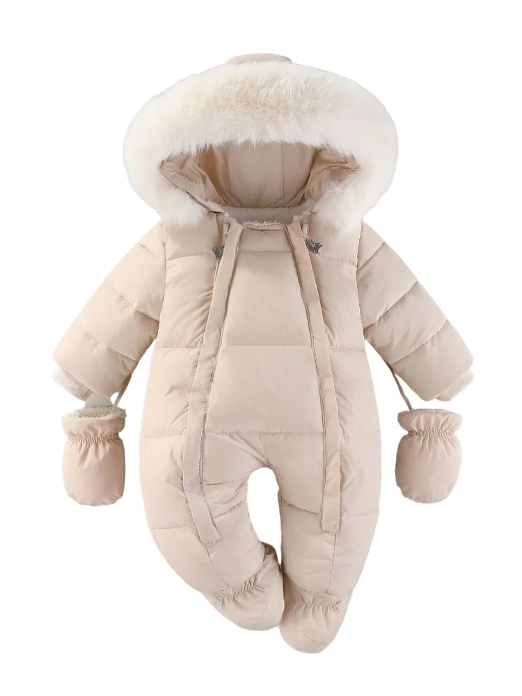 2025 New Baby Winter Rer Thiened Fce Children's Outdoor Clothes Cotton Jaet Baby Carrier Coat Hooded Long Sve
