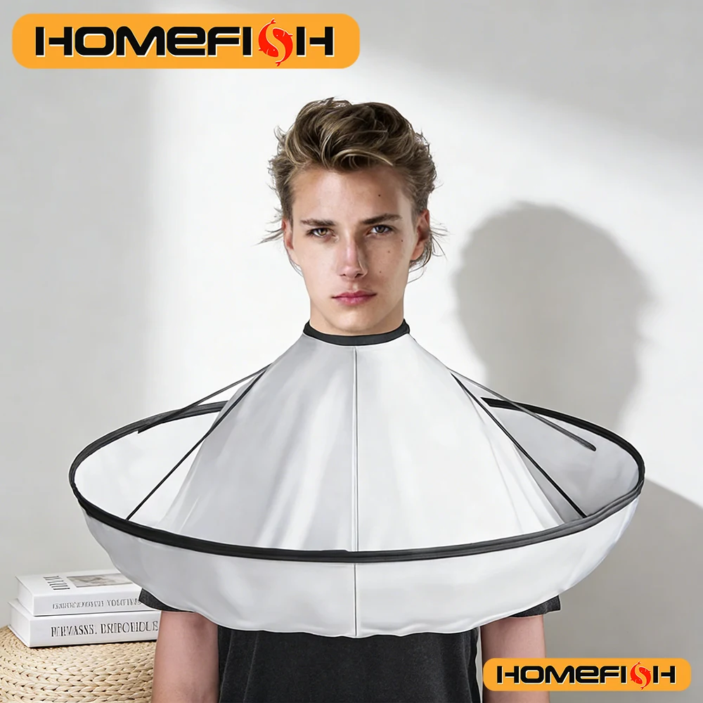 

Adjustable Professional Hair Cutting Salon Cape - Neck Brush for Hair Stylists & Barbers