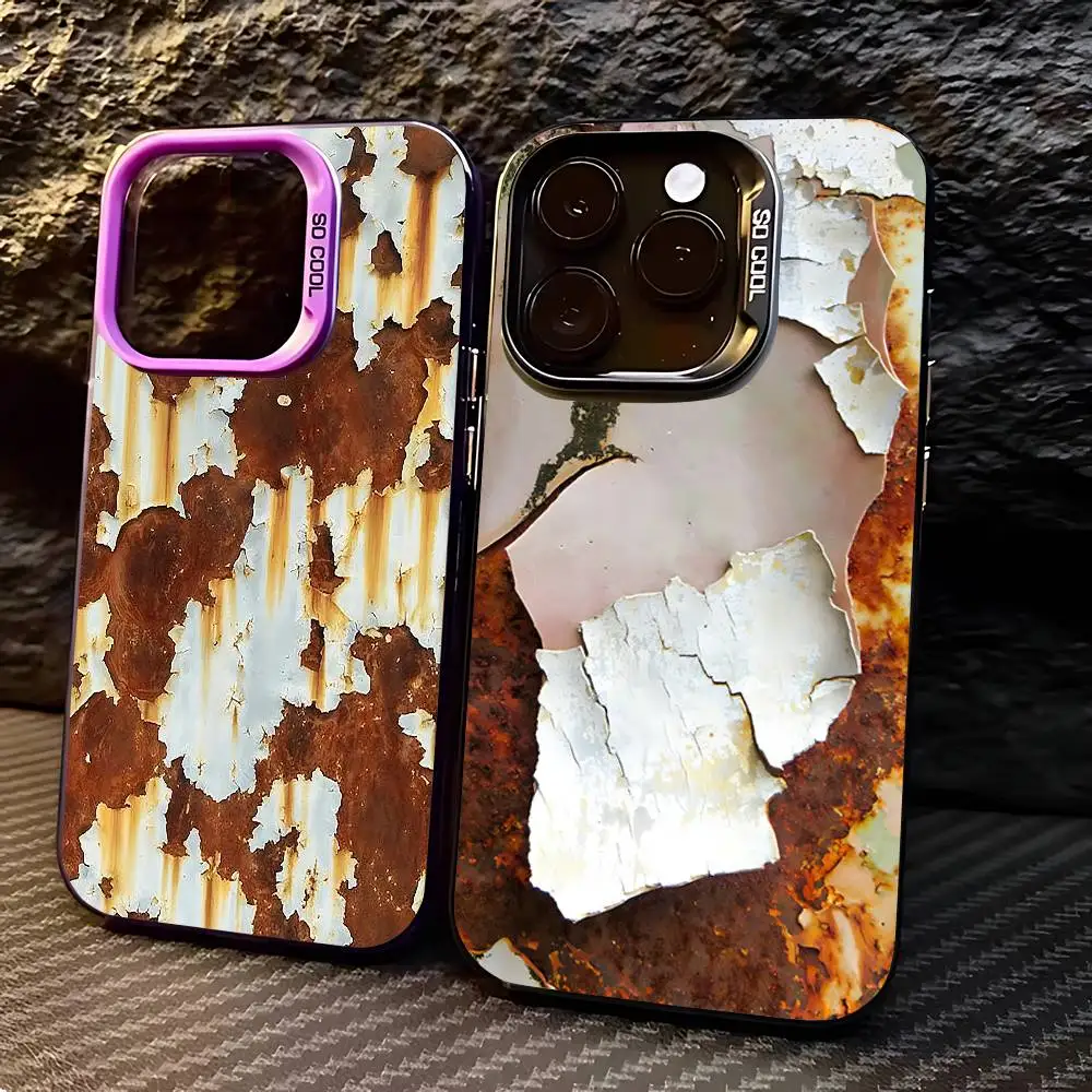 

Vintage Industrial Style Rusty Phone Case IPhone17 16 15 14 13 12 11 Pro Max X XR XSMAX 8 7 Plus Candy Matte Shockproof Back Co