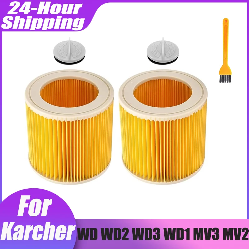 Filtro HEPA para Karcher WD WD2 WD3 WD1 MV3 MV2 pieza de aspiradora WD2250 WD3.200 piezas filtros de polvo de aire A2004 A2054 A2204 A2656