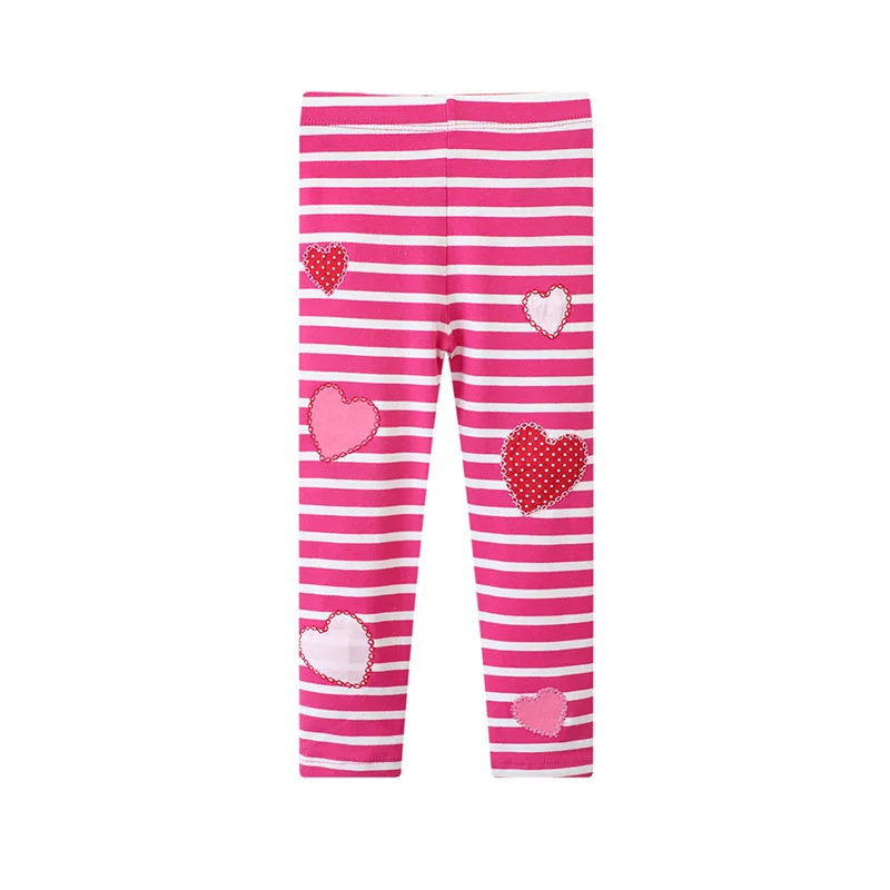 

Jumping Meters 2-7T Striped Hearts Autumn Spring Girls Leggings Pants Print Full Length Girls Baby Skinny Pencil Pants