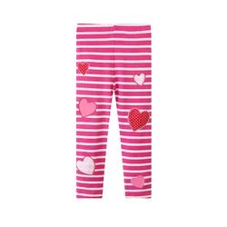 Jumping Meters 2-7T Striped Hearts Autumn Spring Girls Leggings Pants Print Full Length Girls  Baby Skinny Pencil Pants