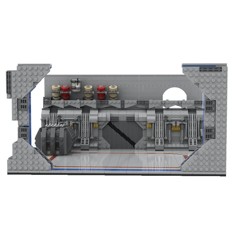 1384PCS famous spacebattle Movie MOC Venator Class Interceptor Hangar model DIY creative ideas Toy Assembly Puzzle birthday Gift