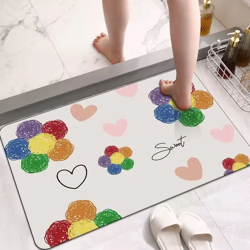 

RAKKS Home Carpet Rug Modern SimplicityNon Slip Bath Mats Absorbent Doormat Absorbs Water and Reduces Slips Falls kuromi