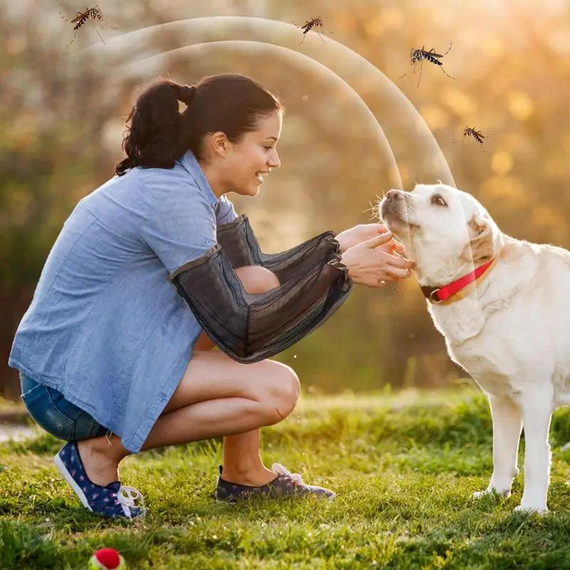 1 paio di manicotti a rete Fine rete per sport all\'aria aperta giungla zanzara giardinaggio protezione per braccio protezione attrezzatura da