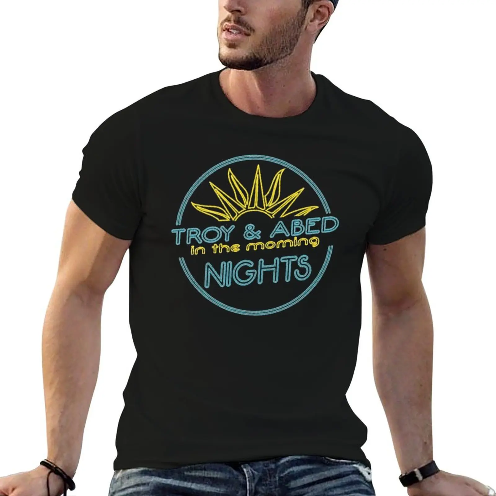 

In for T-Shirt Morning Troy Abed anime shirt 2022 BestSelling And The Nights t man tshirt