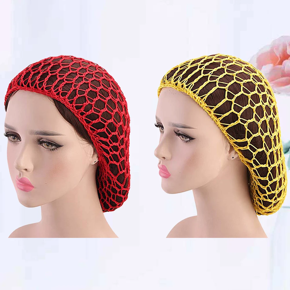 

2pcs Mesh Sleep Hat for Women Girl Hair Protector Durable Net Cap Long Lasting Use Fits Most Head Sizes