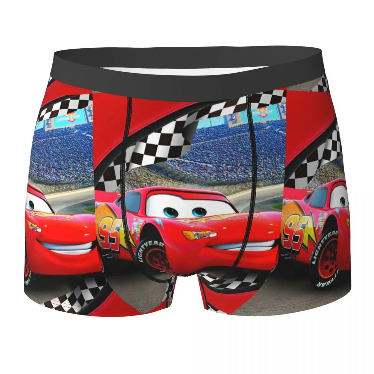 

Шорты Lightning Mcqueen Cars, нижнее белье, модные мужские шорты-боксеры, трусы большого размера с принтом