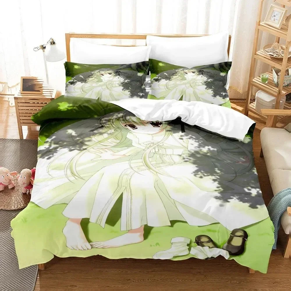 

3D Anime Yosuga No Sora Kasugano Bedding Set Anime Duvet Cover Double Twin Full Queen King Adult Kids Quilt Cover Home Textiles