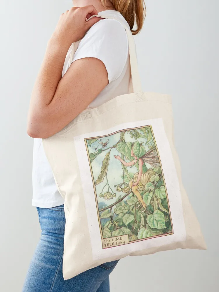 Adorable Lime Tree Fairy Tote Bag Shopper handbag eco pack Shopper bags woman 2025 Canvas Tote Bag