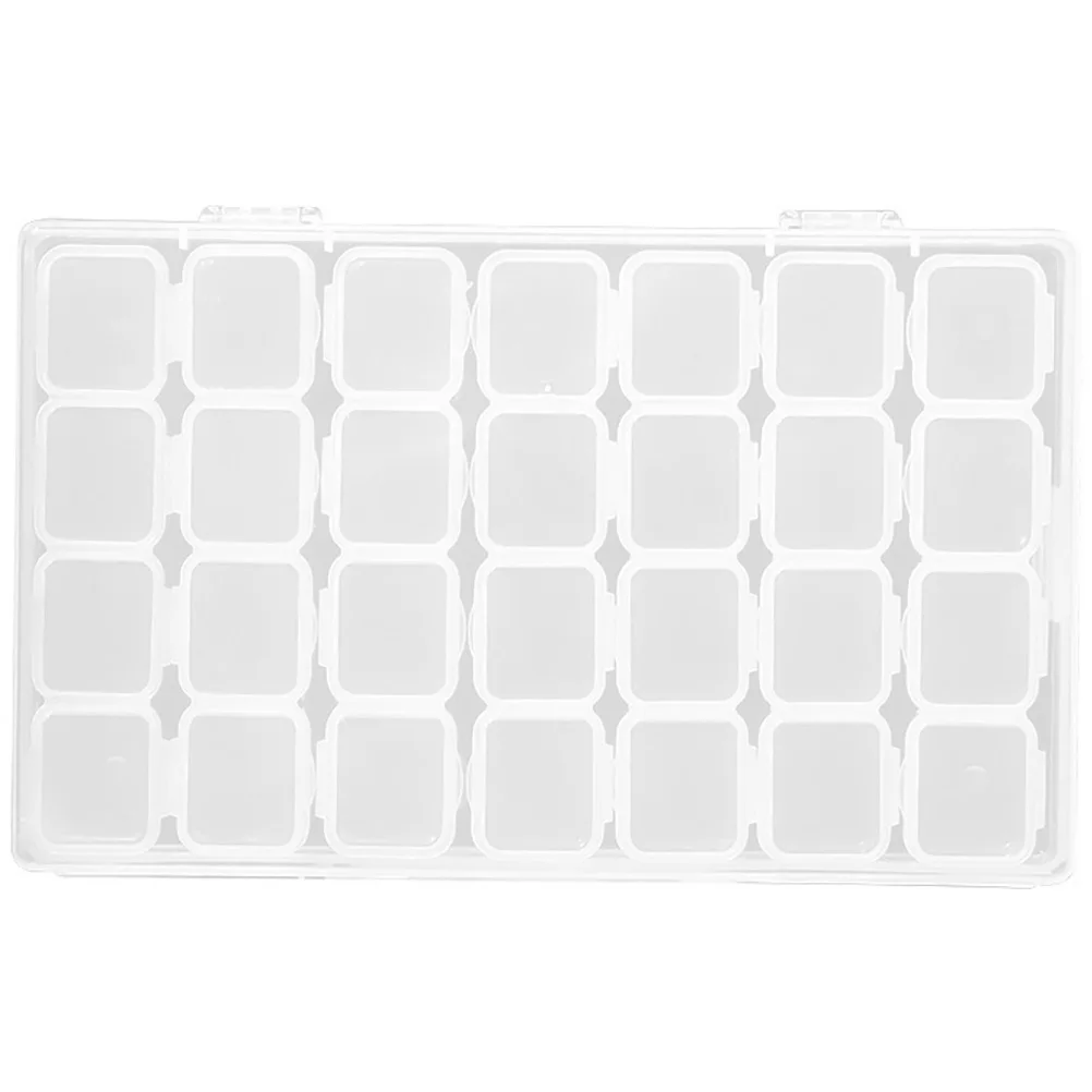 

36 Grid Transparent Storage Case for Beads and Jewelry DIY Craft Organizer Box Portable Button Rhinestone Container Compact Home