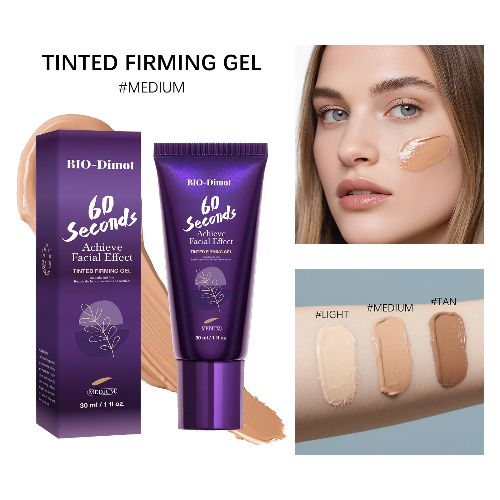 Gezicht Vloeibare Foundation Make-up Concealer Oliecontrole Volledige dekking 60 seconden Direct verstevigend Voeden Waterdicht Langdurig