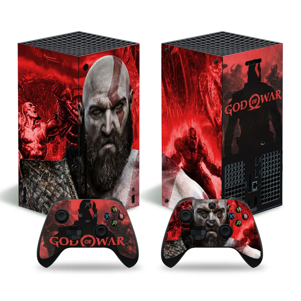 

God Of War Style Skin Sticker Decal Cover for Xbox Series X Console and 2 Controllers Xbox Series X Skin Sticker Viny