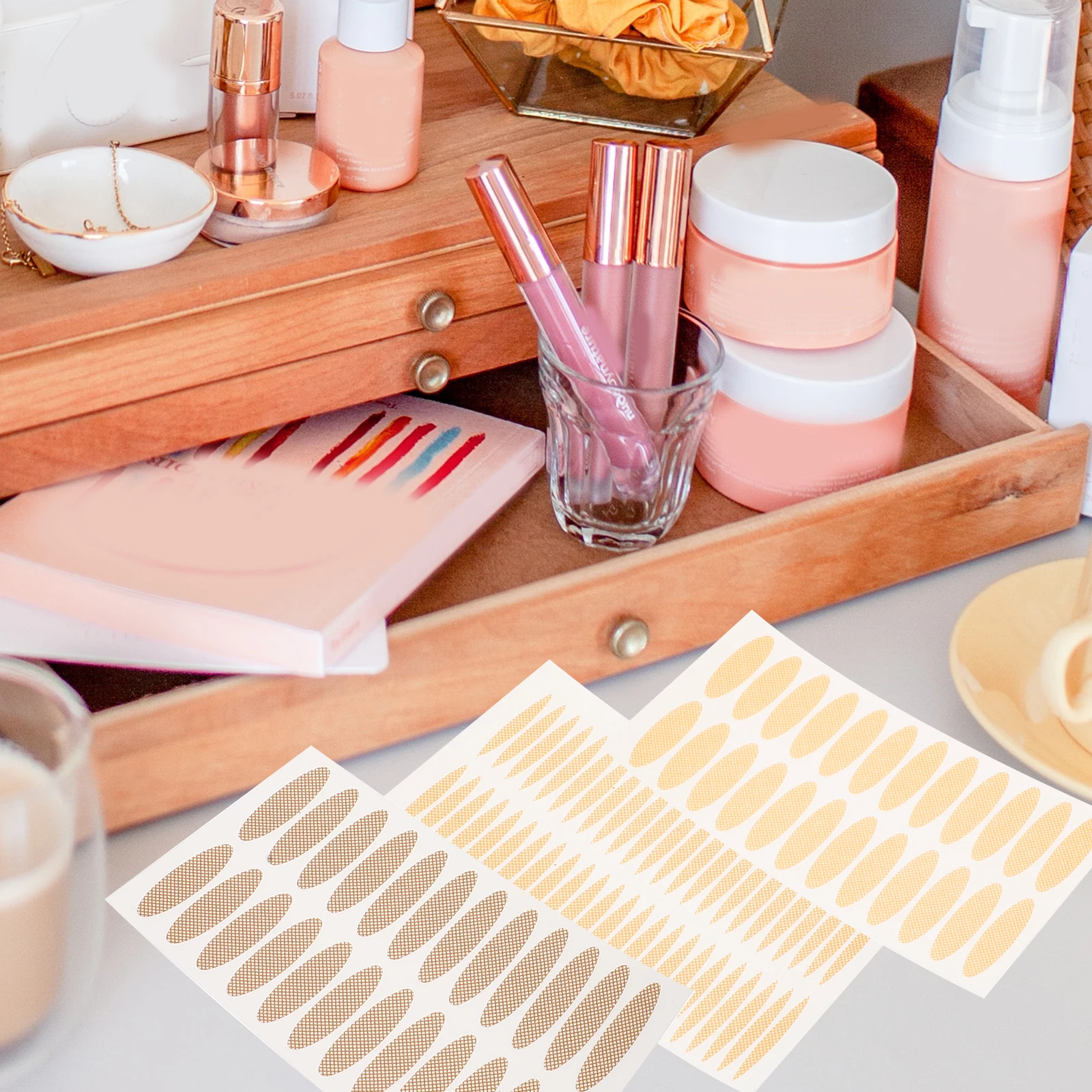 80 Stück doppeltes Augenlidband für Ogen mit Kapuze, spurlos, selbstklebende Augenlidstreifen, einfach zu bedienen, bequeme Augenheber-Make-up-Werkzeuge