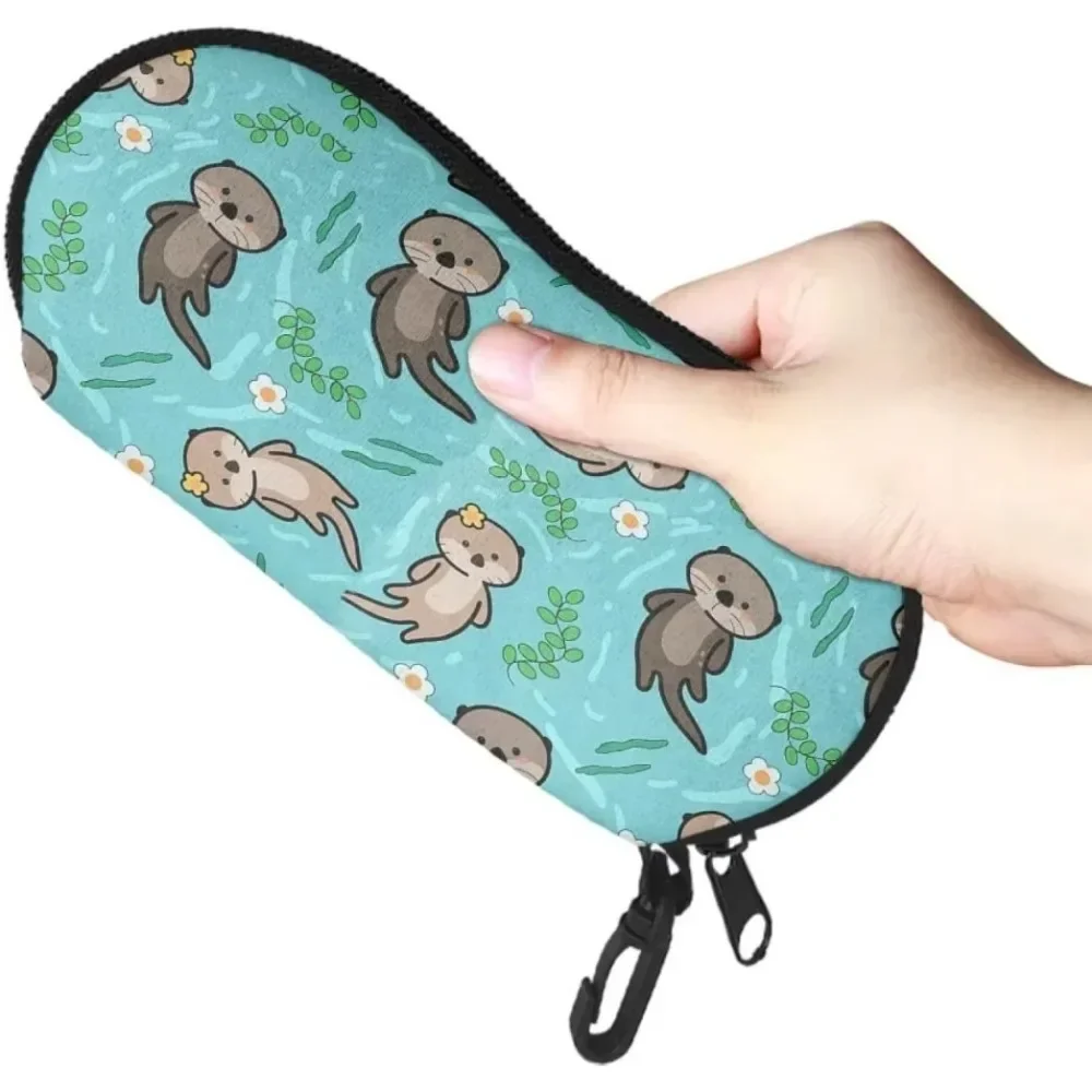 Otter Bril Etui Prints Zachte Bril Opbergdoos Outdoor Reizen Draagbare Anti-Druk Zonnebril Tas