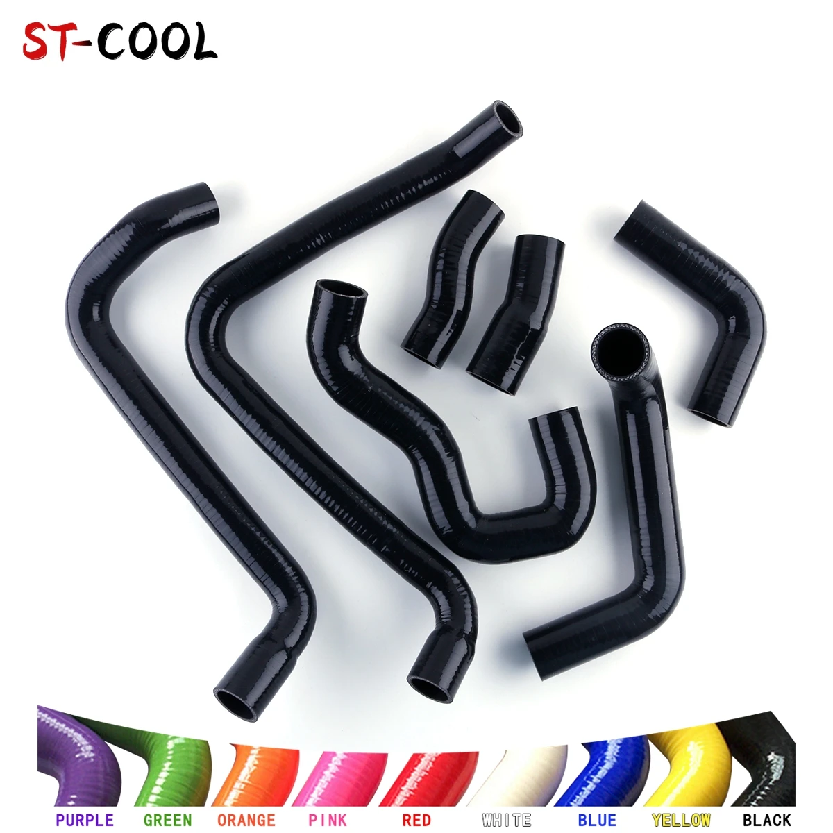 FOR 1989-1999 LOTUS ESRIT SE S4 S4s 300 / GT3 1990 1991 1992 1993 94 95 96 97 Radiator Coolant Silicone Hose Kit 7Pcs 10 COLORS