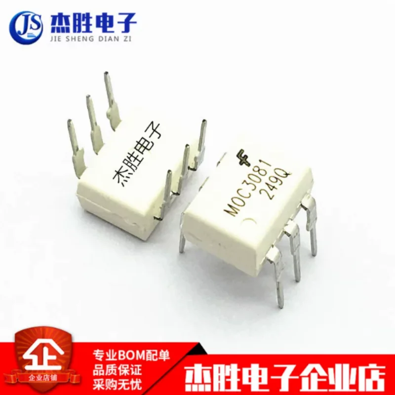 New Imported Original MOC3081 Optocoupler with Three-Pin Bidirectional Triac/SCR Output, Through-Hole DIP6
