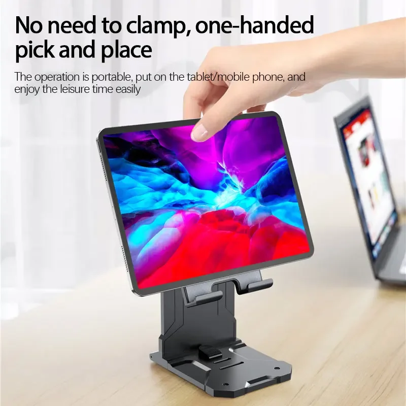 Desk Stand Aluminum Alloy Foldable Universal Non-slip Adjustable For Lazy Holder Seat New Portable For Smartphone Mount Holder