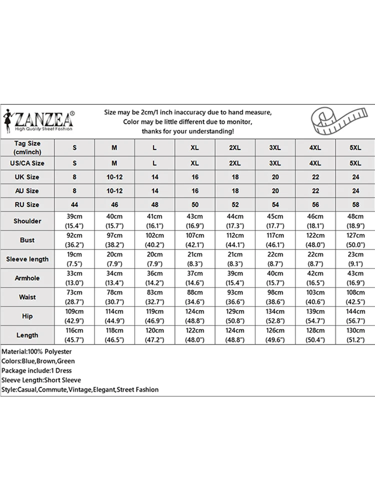 ZANZEA Vestito Solido di Modo Delle Donne di Estate Vestido 2025 Elegante Manica Corta Tasche A Pieghe Midi Vestito Estivo O-Collo Casual Allentato Veste