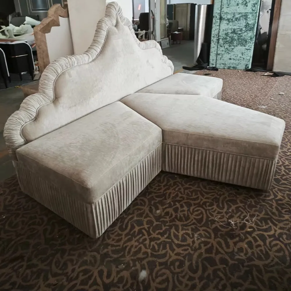 PFS21148 التصميم الحديث للتحويل على شكل حرف T أريكة سرير الحائط النسيج المفروشات للأطفال تخصيص غرفة المعيشة فندق