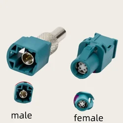 1pcs/lot Car RF coaxial connector Fakra HSD LVDS 4-pin Z-type male/female crimping, suitable for 4-core coaxial cables