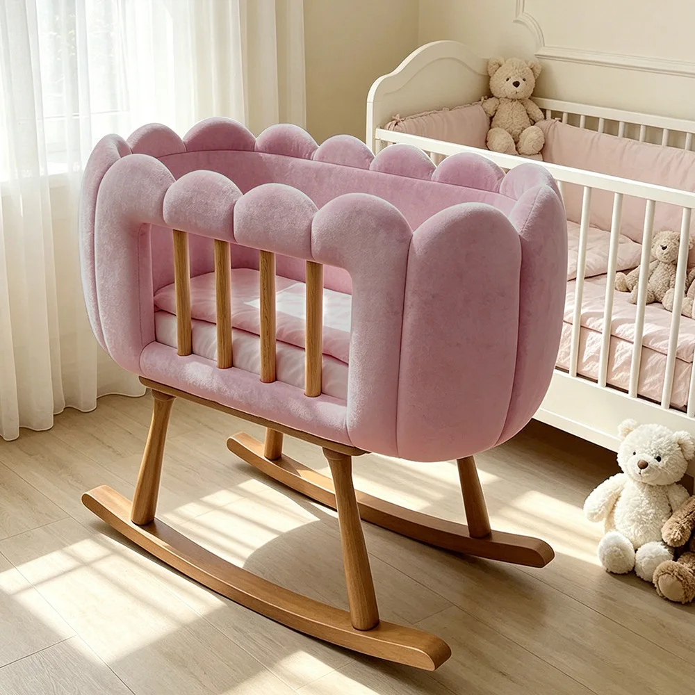 Baby Cradle Rocking Bed, Newborn Soothing Sleep Basket, Safe Rocking Chair, Portable Infant Crib, Baby Bed