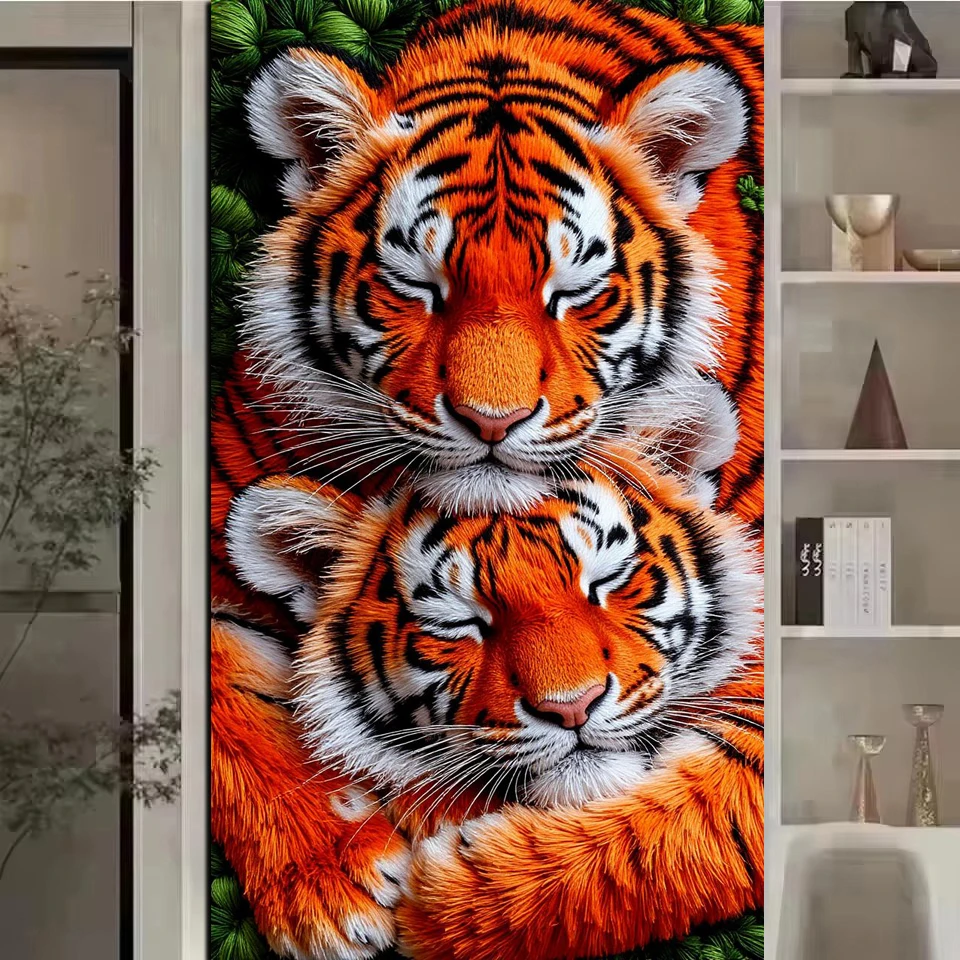 

Cute Tiger Family DIY 5D Diamond Painting New 2026 Full Square Round Drill Mosaic Diamond Art Embroidery For Home Decor Gift