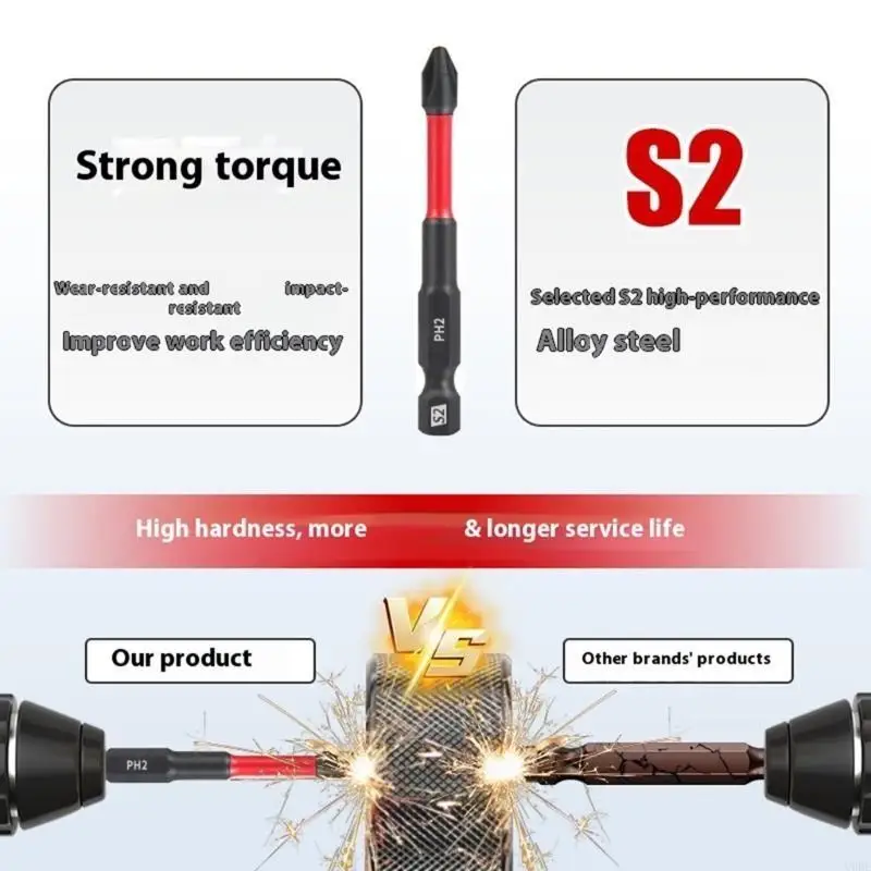Crosses Tip Impact Bit Strong Retention Professional Steel Drill Bit
