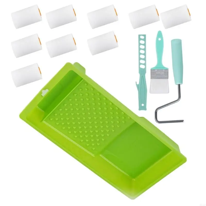تشمل مجموعة أسطوانة الطلاء 13pcs بكرات مركبة 2inch دريوال وملحقات محمولة للإطار للجدار والسقوف HX6C