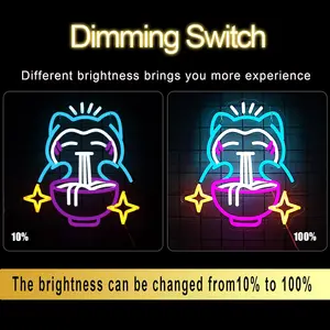 بوكيمون رامين نيون لايت ، علامة دب لطيفة ، ليد أزرق قابل للتعتيم ، مطعم ، منزل ، بار ، مقهى ، ديكور متجر المعكرونة الياباني ، هدية أعلى 12 مبيعات مرهم القضيب اليابانية - No7