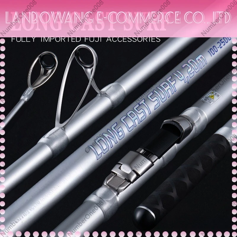 4.2m Long Throw Casting Rod 3 Section Shore Fishing Rod 100-250g/80-150g Lure Weight Fuji Guide Ring High Strength Sea Rod