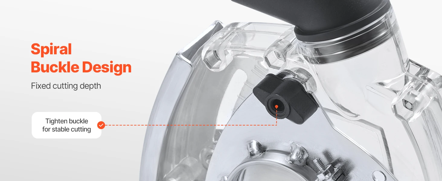 SucceBuy Cutting Dust Shroud for Angle Grinders Universal 4-5 in Angle with 6 Clamping Washers & 5 in Diamond Grinding Cup Wheel