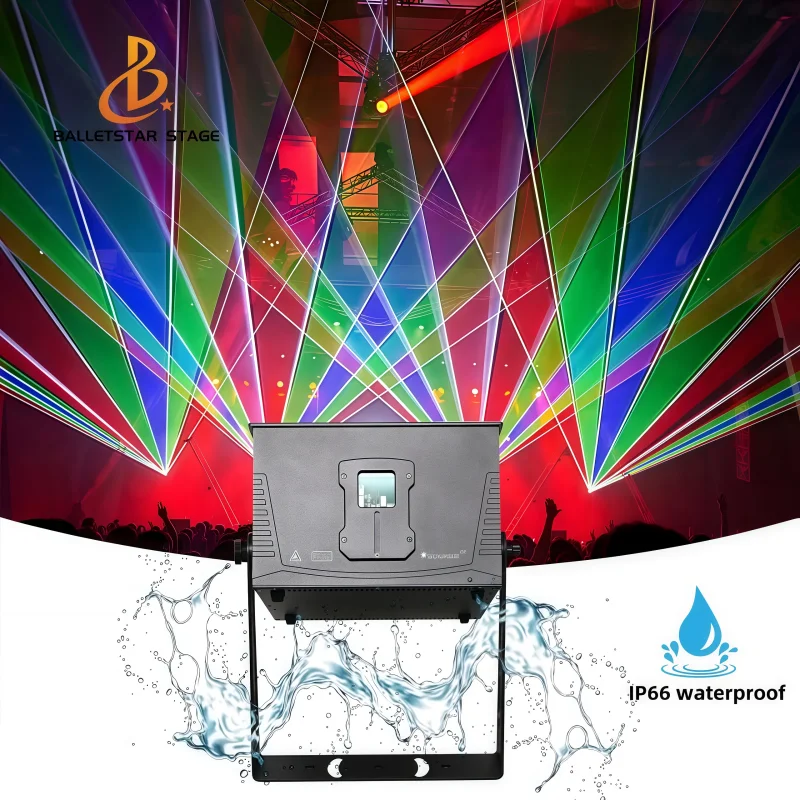 Balletstar Outdoor Waterproof IP65 DMX 20W 30W RGB Sky Projector Laser Light For Building Wall Advertising Landmark