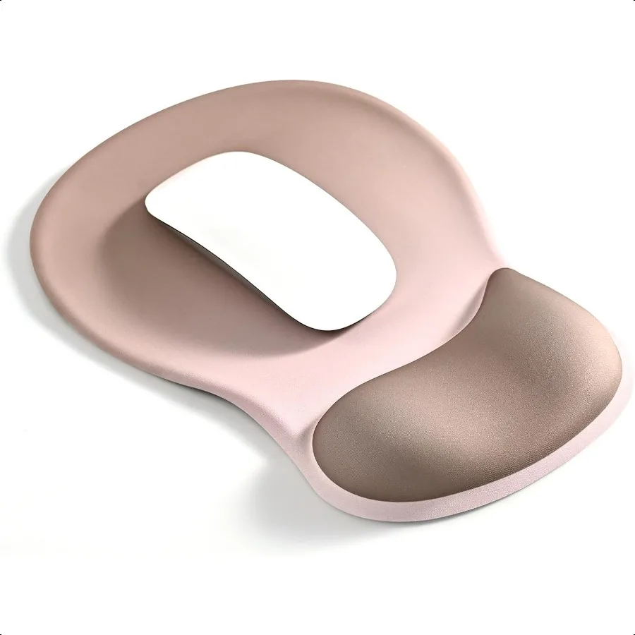 Ergonomic Mouse Pad with Gel Wrist Rest port Middle Concave Design Relieve Wrist Pain Mousepad NonSlip Base for Laptop Office D