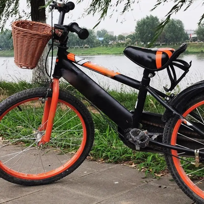 652F D-förmiger Fahrradkorb für Fahrräder, Lenkeraufbewahrung, Fahrradkorb mit Lederband