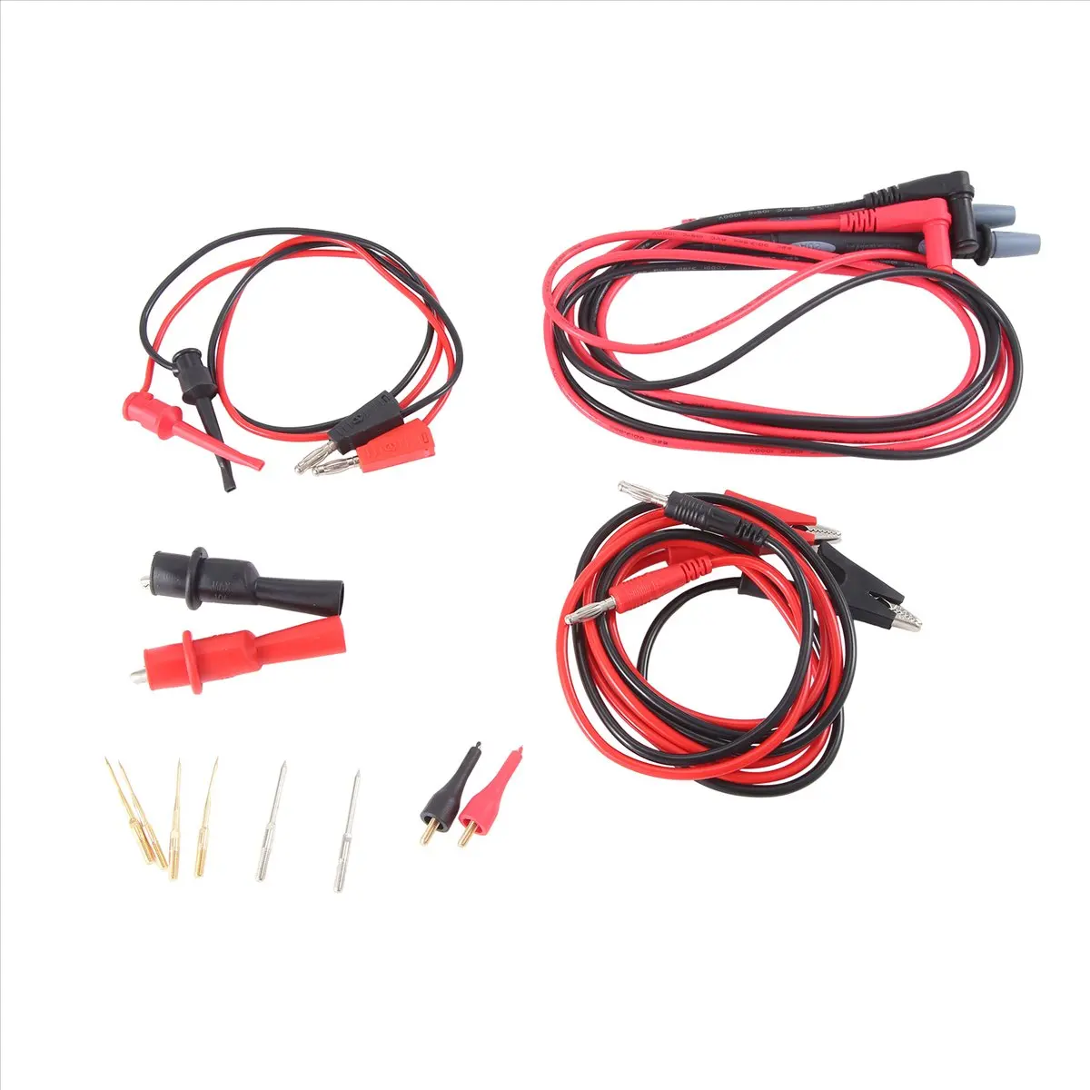 A48U Test Meter Kit JT8043 Multi-Function Multi-Piece Replaceable Test Meter Stick Kit 4MM Plug to Alligator Clip Test Leads
