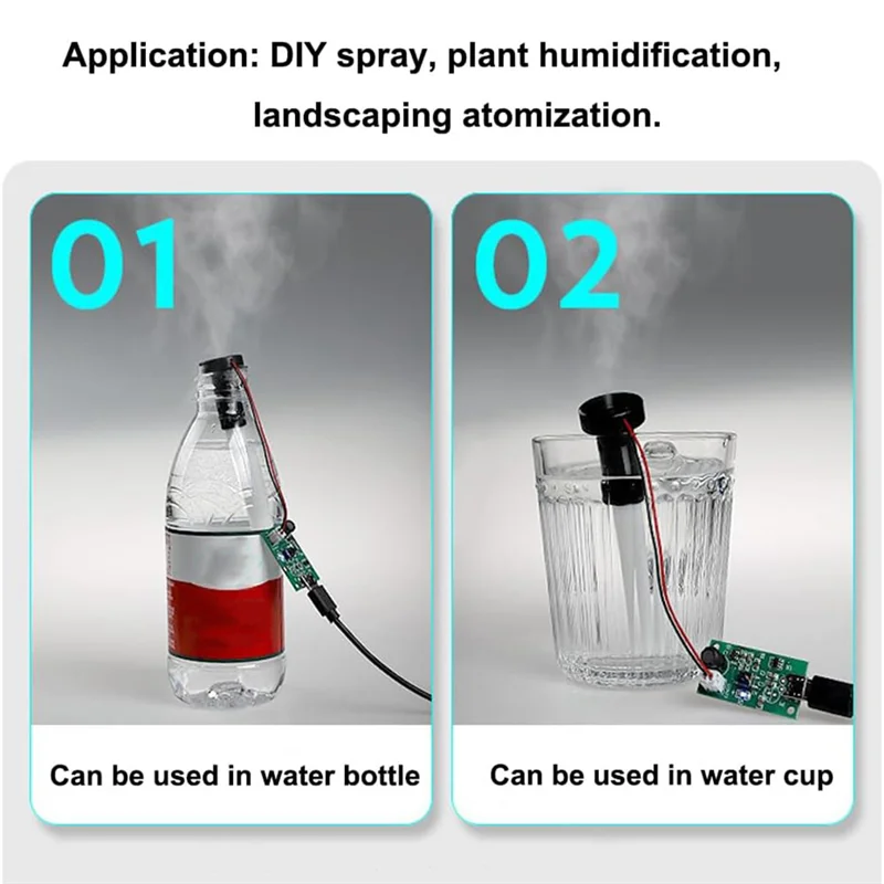 

ABSE-6Pack DC 5V USB увлажнитель распылительный диск Mirco интерфейс распылительный привод печатная плата для DIY Home