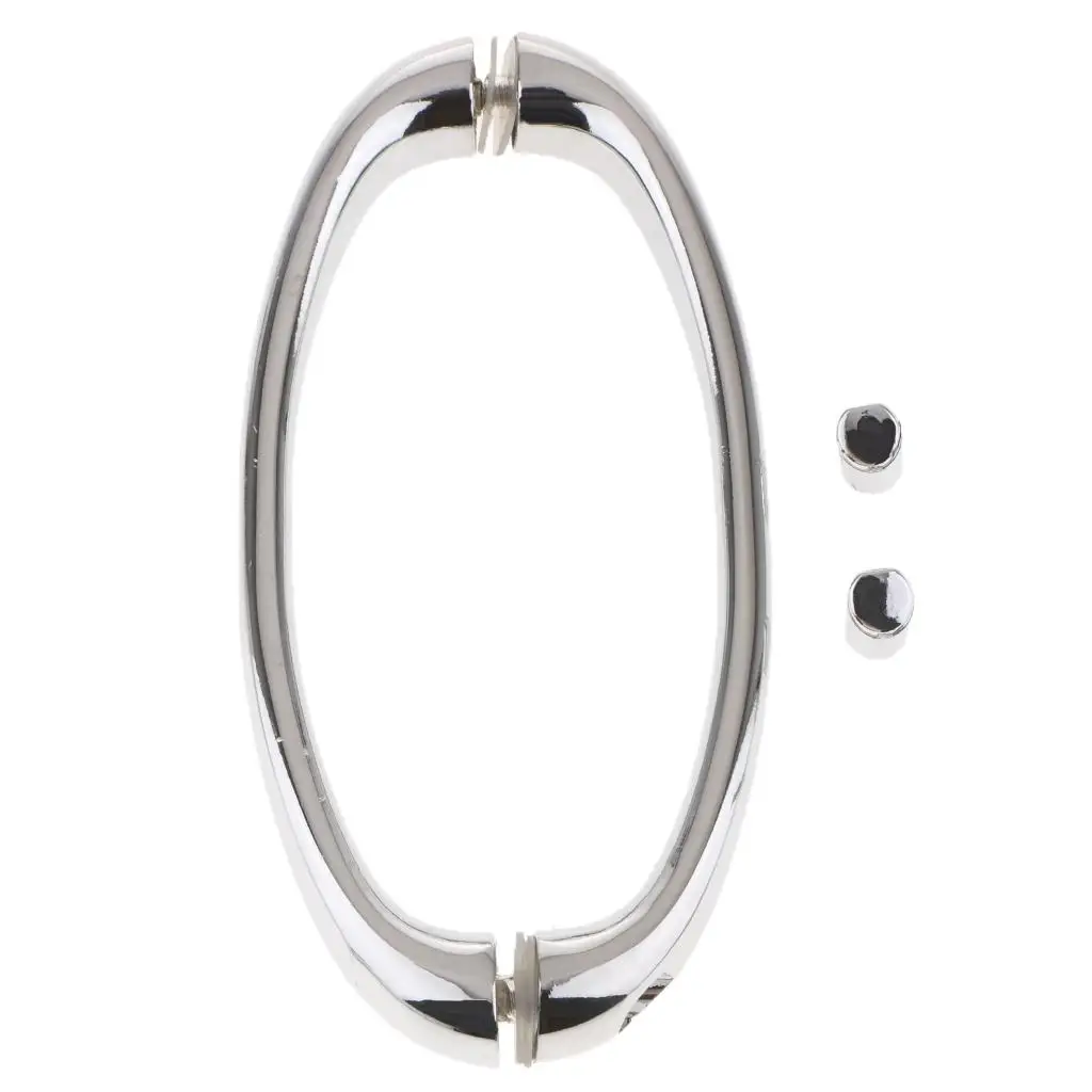 Shower Door Handle Zinc Alloy Glass Door Pull Set Anti Slip Strong Support for Home Bathroom or Store Use